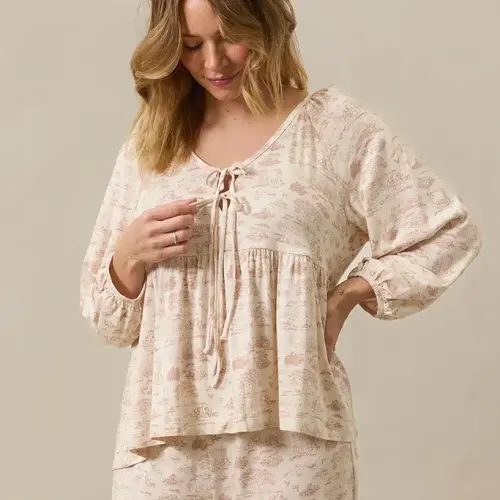 Solly Baby - Tie Top Long-Sleeve Women's Sleep Set - TikTok Shop