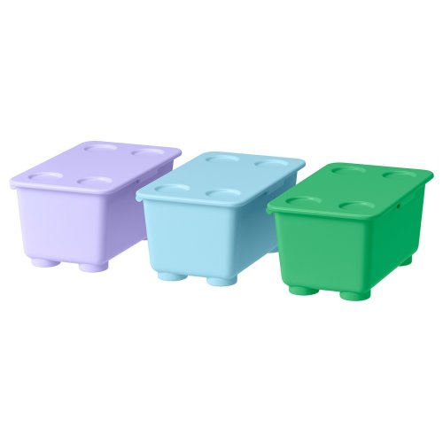 GLIS Box with lid - green lilac/blue 6 ¾x4 "