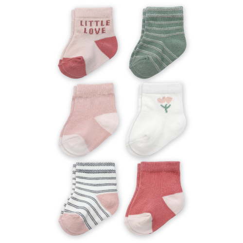 Carter's Child of Mine Infant Girl Crew Socks, 6 Packs, Sizes 0-6 Months