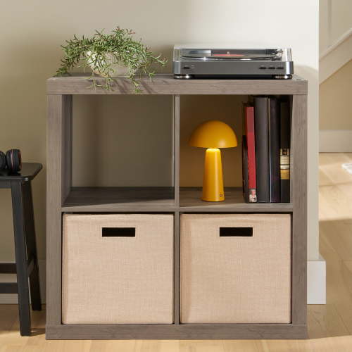 Better Homes & Gardens 4 Cube Storage Organizer, Rustic Gray