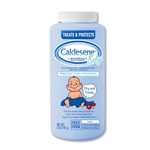 Caldesene Cornstarch Baby Powder with Zinc Oxide, Talc-Free Baby Powder, 5 Oz