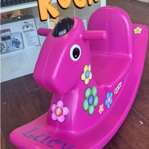 Personalized Pink Rocking Horse