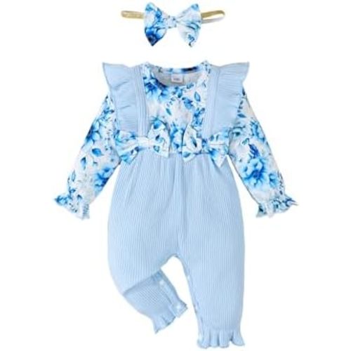 Newborn Infant Baby Girl Clothes Fall Winter Plaid Long Sleeve Jumpsuit One Piece Romper Bodysuit Baby Overalls Outfits