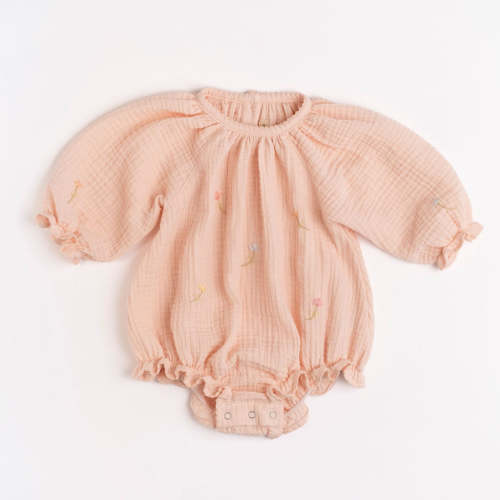 Gauze Romper in Embroidered Flowers – Wild Wawa