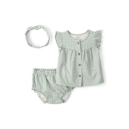 Baby Girls Plaid Set