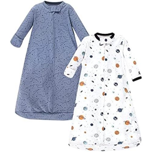 Hudson Baby Unisex Baby Cotton Long-Sleeve Wearable Sleeping Bag, Sack, Blanket