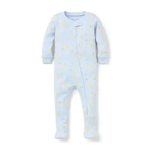 Baby Blue Baby Organic Cotton Duckling Footed Pajama by Janie and Jack