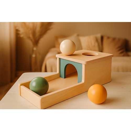 Montessori Object Permanence Box Wooden Toy for Baby Toddler Learning Gift