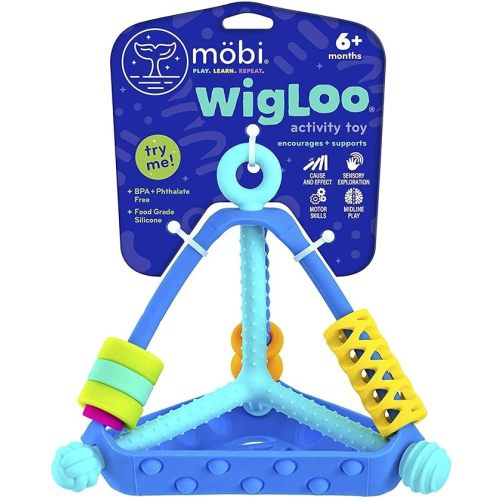 MOBI WIGLOO Baby Sensory Toys from Infants to Toddlers - Baby Toys for Hand Eye Coordination and Developmental Brain Function - Food Grade Silicone - 6 Month Old Baby Toys - Teething Toy