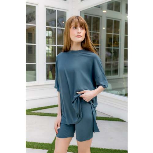 Women’s Biker Short Set in Atlantic