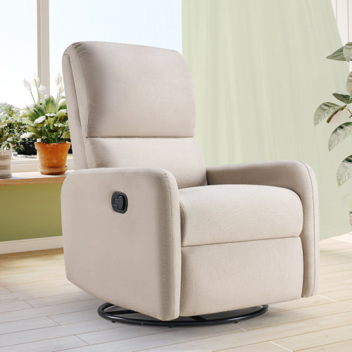 Ebern Designs Swivel Rocking Chair Recliner Chair Massage, Upholstered Modern Glider with High Back & Reviews | Wayfair