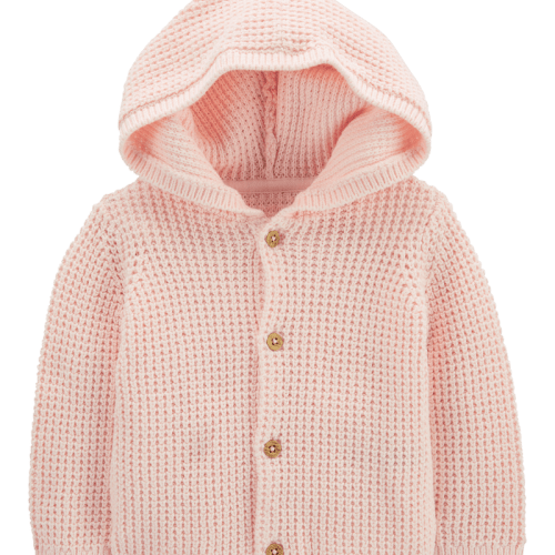 Pink Baby Hooded Cardigan | Carter’s Oshkosh Canada