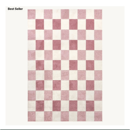 Alexie Two-Tone Checkered Rug | Pink – Rugs USA
