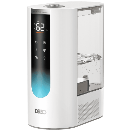 DREO 6L Humidifier for Large Room, 60H Runtime Warm & Cool Mist Humidifier, Heats in 5 Minutes, 12H Timer, Precise Humidity with Dynamic RGB, Top Fill Humidifier for Home, Bedroom, Plants