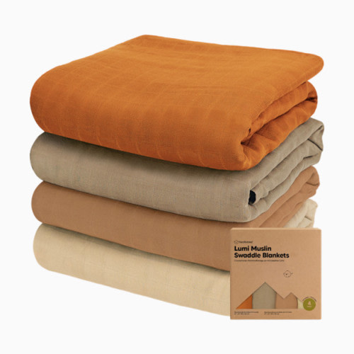 Lumi Muslin Swaddle Blankets - Spice