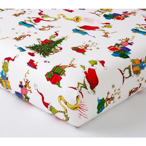 Dr. Seuss's The Grinch™ Organic Flannel Crib Fitted Sheet