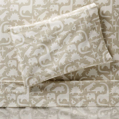 Stay Cool Dino Tower 100% Organic Cotton Toddler Sheet Set