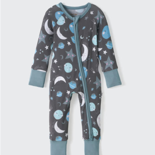Blue To the Moon & Back Zippy - Little Sleepies