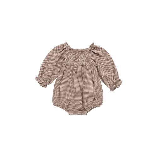 Eden Romper | Plum Gingham