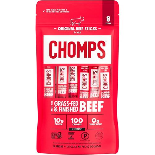 Chomps Original Beef Jerky Snack Sticks, 8pk