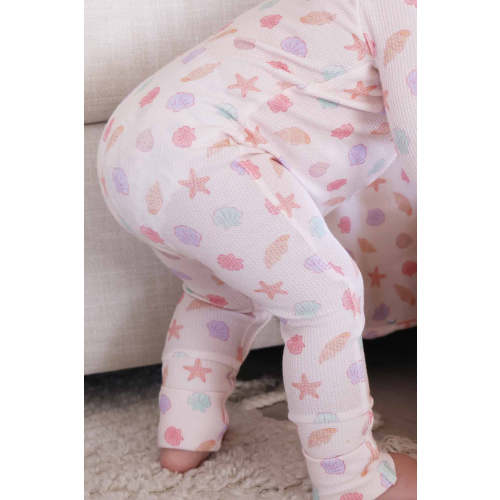 Beachy Bamboo Waffle Convertible Zip Rompers