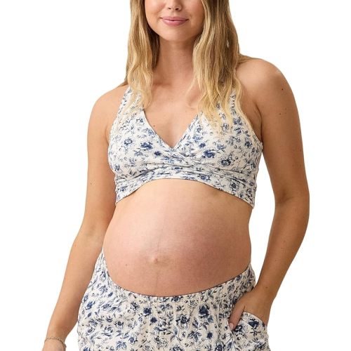 Kindred Bravely French Terry Nursing Bra for Breastfeeding and Sleep, Racerback Crossover, Soft and Stretchy Maternity Bra