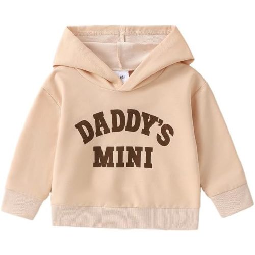 Baby Boy Hoodie Sweatshirt Daddy's Mini Pullover Hooded Top 0-4T