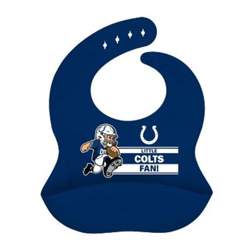 BabyFanatic Officially Licensed Unisex Silicone Baby Bib - NFL Indianapolis Colts