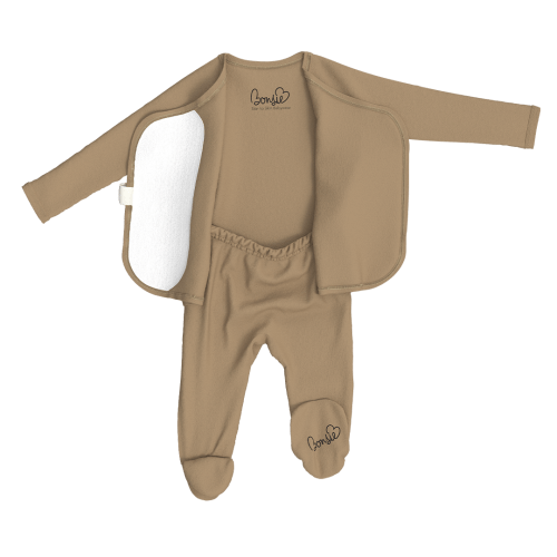 Footie - Mocha – Bonsie Skin to Skin Babywear