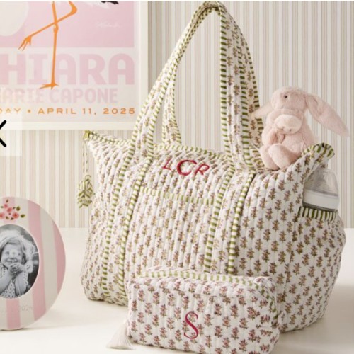 Block Print Diaper Bag