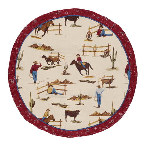 Sweet Jojo Designs Wild West Cowboy Taupe Red and Blue Baby Play Mat