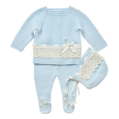 Newborn Baby Knitted Clothes Set, Coming Home Infant Knit Outfit for Boys and Girls
