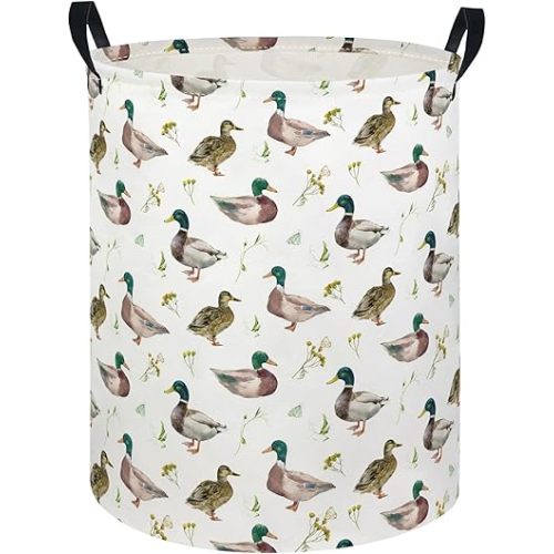 Baby Laundry Hamper kids laundry Basket Waterproof Laundry Bag for Bedroom Clothes Organizer Room Décor(Duck)