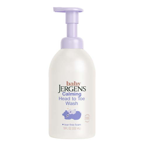 Baby Jergens Calming Head to Toe Foaming Wash, Tear-free Baby Shampoo and Body Wash, 18 fl oz