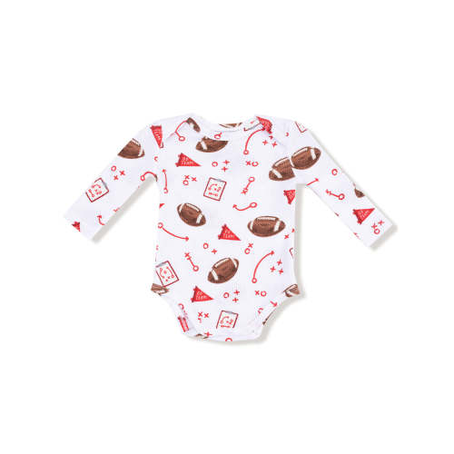 Long Sleeve Bodysuit, Touchdown Time Red
