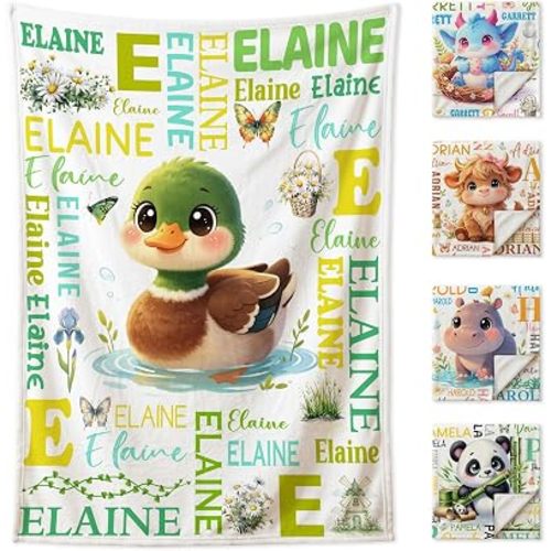 Custom Mallard Duck Blanket for Boys Girls,Ultra Soft Personalized Gifts Baby Blanket,Customized Throw for Toddlers Newborn Stroller Crib,30"x40"
