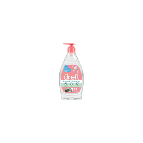 Dreft Plant-Derived Liquid Dish Soap and Dishwashing Detergent for Baby Bottle, Fragrance Free Baby Essentials, 18 fl oz