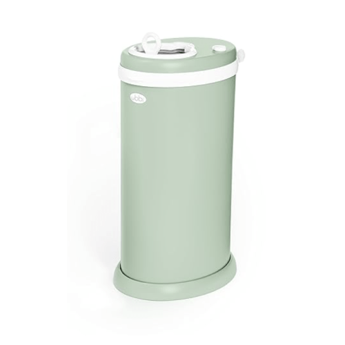 Ubbi Steel Diaper Pail, Odor Locking, No Special Bag Required, Award-Winning, Registry Must-Have, Sage Green