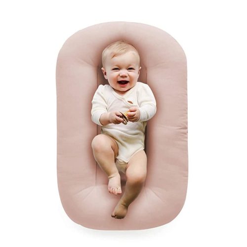 TOKZON Baby Lounger Pillow, Nest Pillow with Removable Organic Cotton Cover, Floor Seat Padded Lounger, Newborn Lounger Soft and Comfortable-A