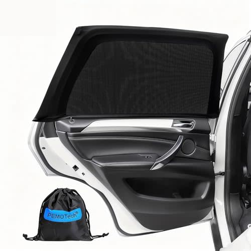 Car Window Shades(2 Pack)-Side Window Sun Shades, UV Protection Breathable Spandex Baby Window Covers, Universal Fit Most of Cars, Protect Privacy for Family (27.2"x39.8") Black