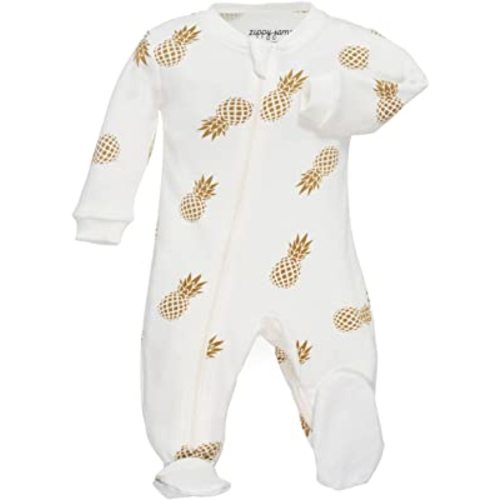 zippyjamz – Zipper&nbsp;Organic Sleeper&nbsp;Footed Onesies Sleeper Baby Pajamas with Inseam Zipper