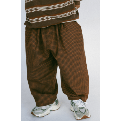 Check Pants- Brown & Orange – Fostered Collection