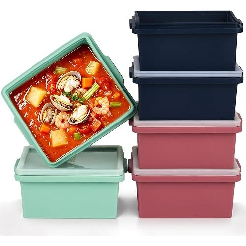 6-Piece Assorted-Color Silicone Freezer Molds with Lids, BPA-Free, Microwave and Dishwasher Safe