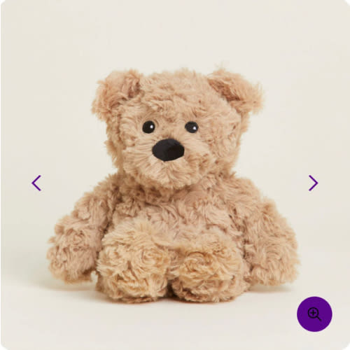 Brown Curly Bear Warmies Junior