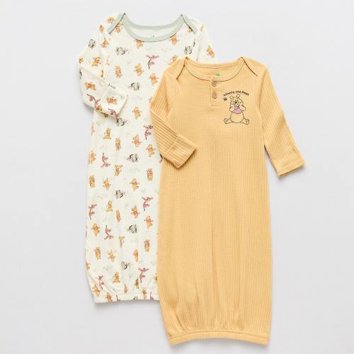 Baby Boys Winnie The Pooh Crew Neck Long Sleeve 2-pc. Nightgown, Color: Yellow - JCPenney