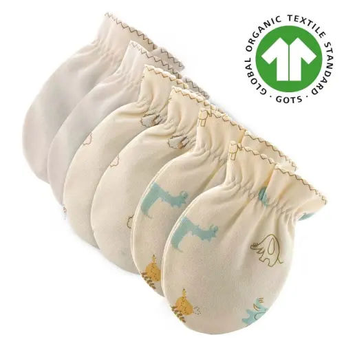 Bamsibub- GOTS certified Organic Cotton scratch mittens newborn baby. Gentle for delicate skin — Bamsibub®