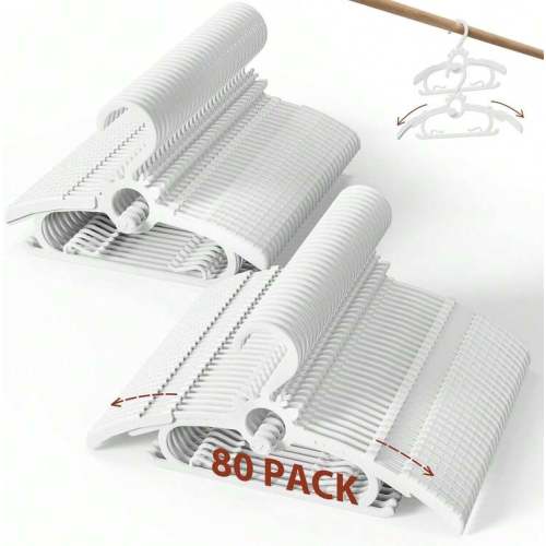 Baby Clothes Hangers 80PCS, 11"-14" Extendable And Stackable Kids Hangers, 45g Ultra-Thick Space Saving Non-Slip Plastic Hanger For Infant, Toddler And Nursery Closet, Gray | SHEIN USA