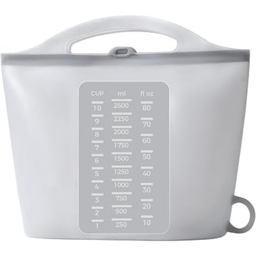 Large 85oz Silicone Microwave Steam Sterilizer Bag for Baby Bottle, Breast Pump Parts Other Toddler Accessories, Portable Travle Reusable Sterilizing Storage Bag, Cooking Bag for Vegetables