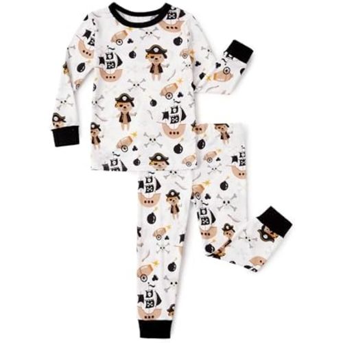 PATPAT Bamboo Viscose Pajama Sets for Toddler Boys & Girls Baby Kids, Ultra-soft Snug fit Pjs Sleepers for Birthday Holiday
