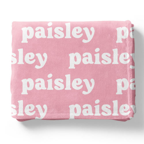 Perfectly Pink Personalized Color Blanket